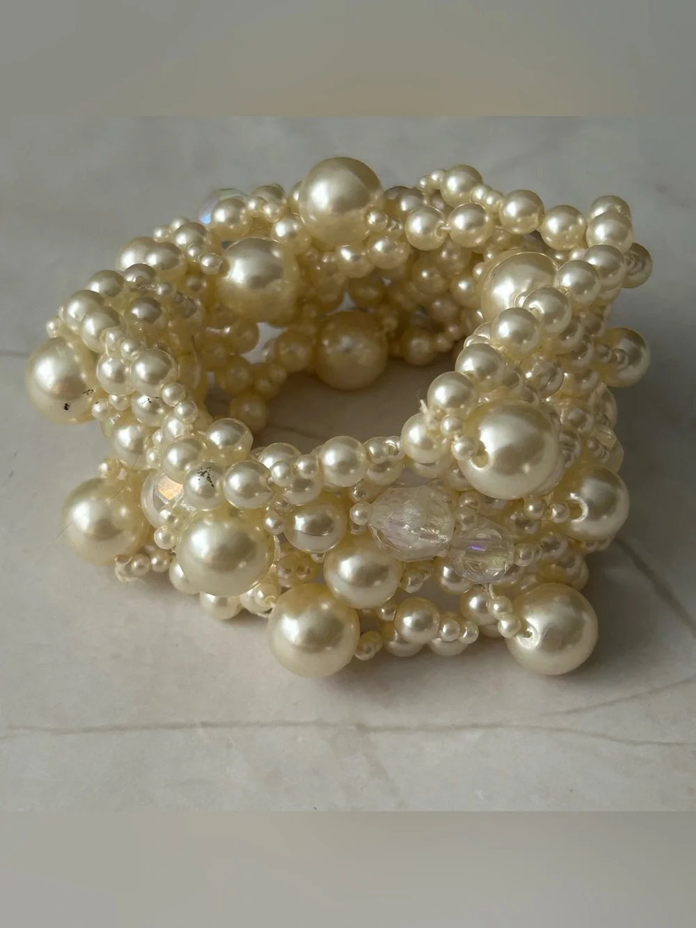 Pearl Cluster Stretch Bracelet